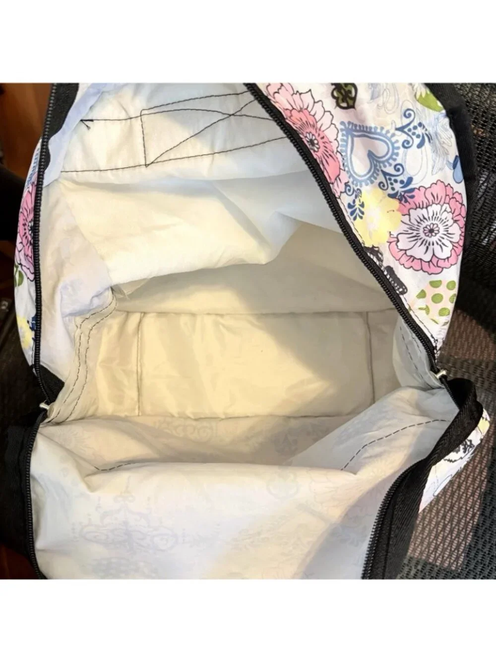 LeSportsac Backpack w/ Zip Pouch Floral Butterfly Heart Bird Design